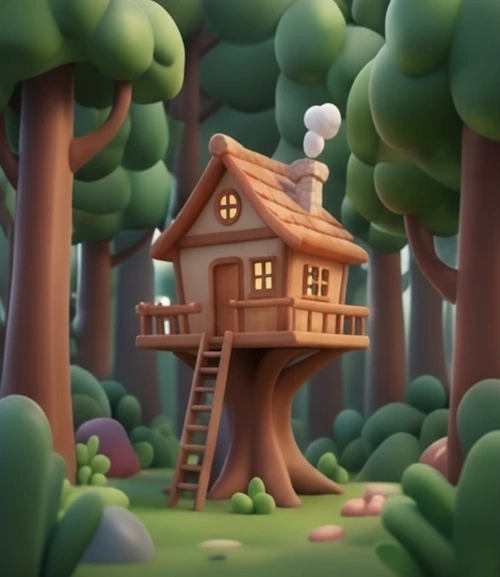 3D illustration style for children stories